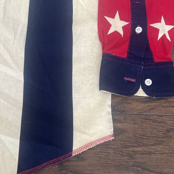 Brooks and Dunn Mens Western Button Down Shirt size M American Flag Vintage - Picture 6 of 14